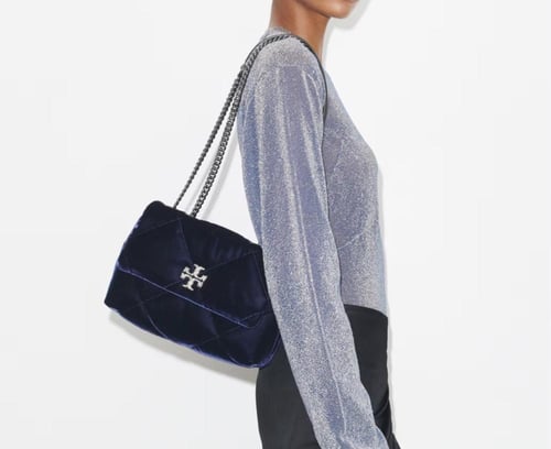 SMALL KIRA DIAMOND QUILT VELVET PAVÉ