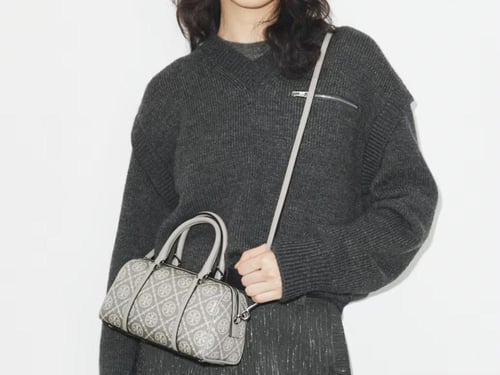 T MONOGRAM UTILITY MINI BARREL BAG