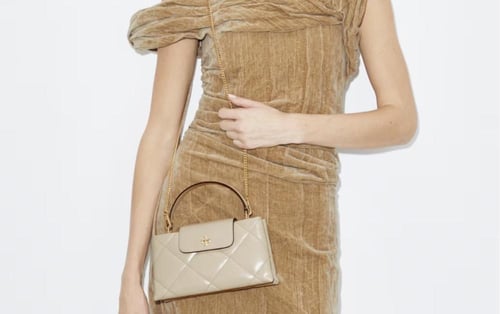 KIRA DIAMOND QUILT TOP-HANDLE BAG