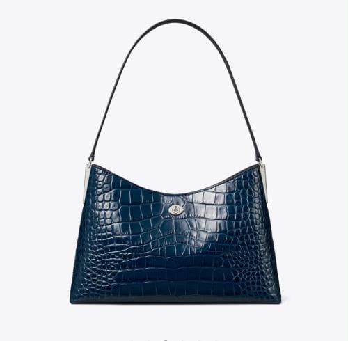 SMALL ROBINSON CROC-EMBOSSED SHOULDER BAG