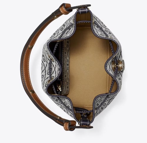 T MONOGRAM BUCKET BAG