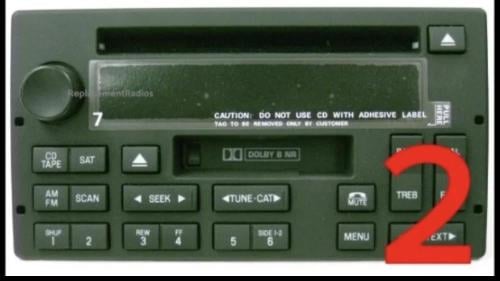 Ford cassette and CD recorder sticker