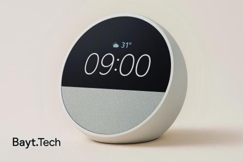جهاز اليكسا (تحكم صوتي) Echo Spot بلونين اسود و ابيض