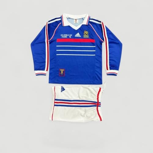 طقم منتخب فرنسا 1998 ريترو هوم للأطفال كم طويل