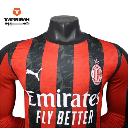 تيشيرت أي سي ميلان الأساسي 2026 نسخة لاعبين كم طوي...