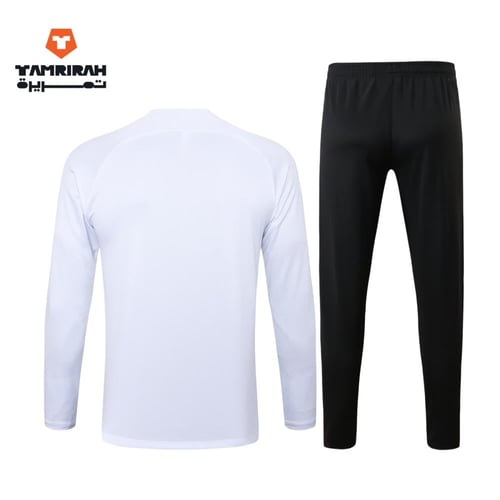 طقم تدريب النصر 2024 أبيض وأسود للرجال