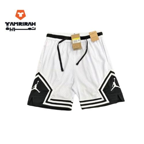 شورت كرة السلة جوردان أبيض وأسود للرجال