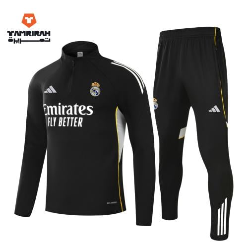 طقم تدريب ريال مدريد الأسود للرجال