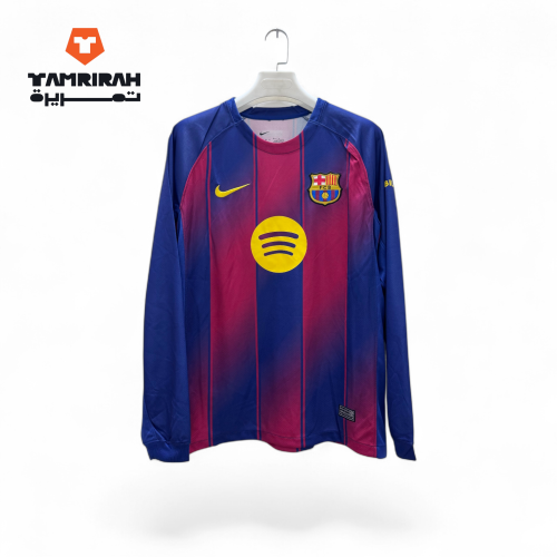 تيشيرت برشلونة 2026 الأساسي كم طويل