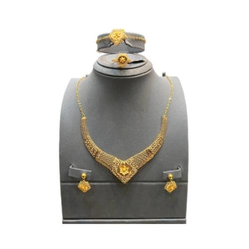 طقم ذهب عيار 21