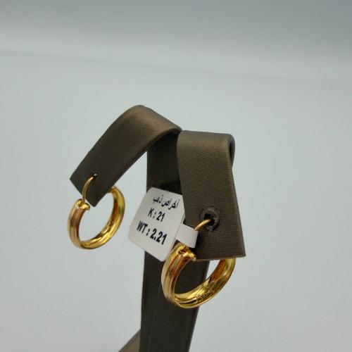 حلق ذهب عيار 21