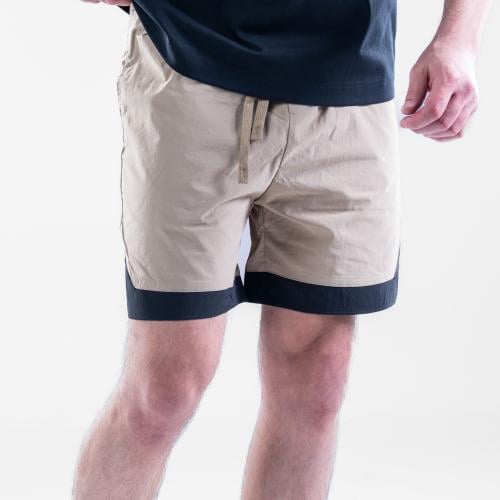 شورت ساده مصمم بلونين مختلفين - بيج