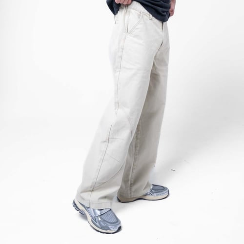 بنطلون جينز كاجوال اوفرسايز بقصه مستقيمه مريح وعمل...