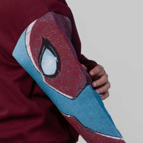 هودي انمي تطريز كم كامل الكم الأيمن سبايدر مان بكا...