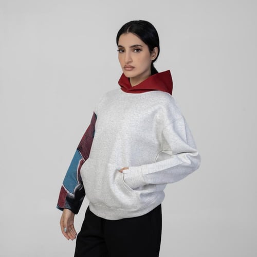 هودي انمي تطريز كم كامل سبايدر مان بكاب أحمر - رما...