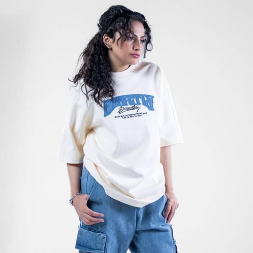 تيشيرت أوفر سايز كاجوال بألوان متعددة وكتابة امامي...