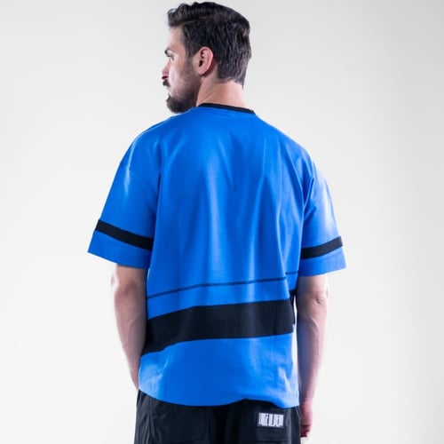 تيشرت شبابي بستايل كاجوال وطبعة KEYWORD - ازرق