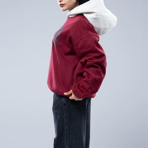 هودي أوفرسايز طباعة أمامية "Passion Everyday" وكاب...