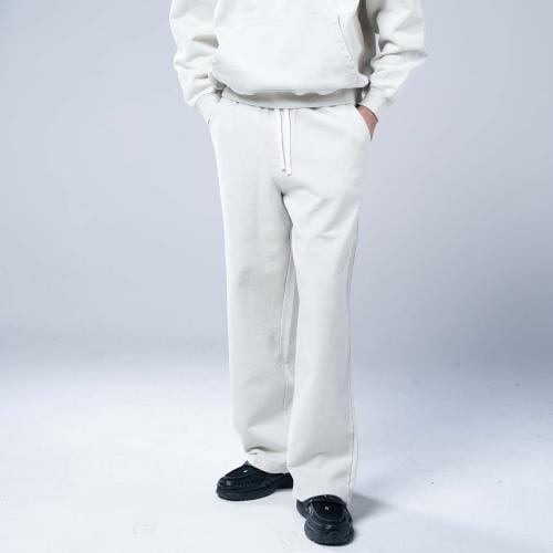 بنطلون واسع أوفرسايز بخصر مطاطي وقصة مستقيمة - أوف...