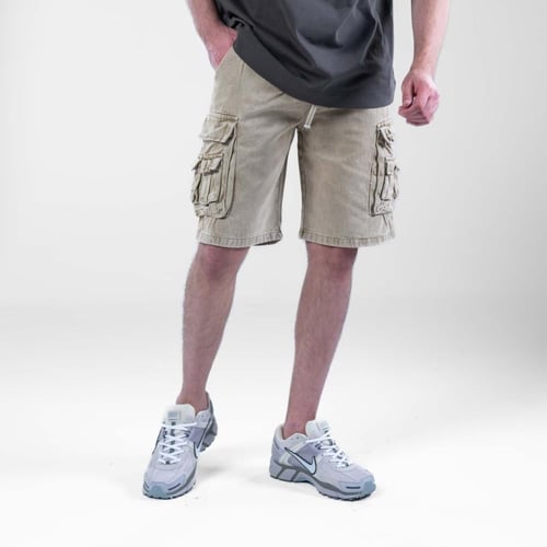 شورت كارجو جينز بجيوب كبيرة - زيتي