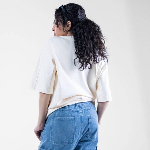 تيشيرت أوفر سايز كاجوال بألوان متعددة وكتابة امامي...