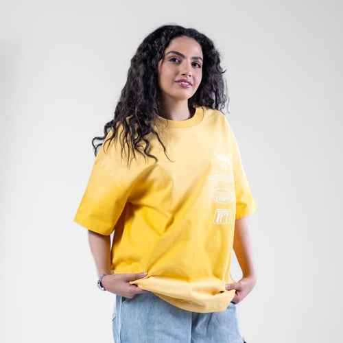تيشيرت شبابي بألوان صيفية - اصفر