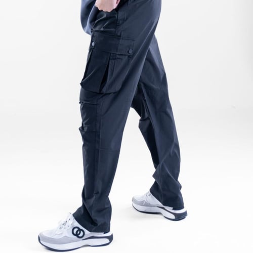بنطلون كارجو باراشوت اوفرسايز جيوب جانبية وجيوب مر...