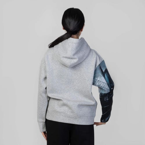 هودي سادة اوفر سايز انمي تطريز الكريم الايمن انمي...