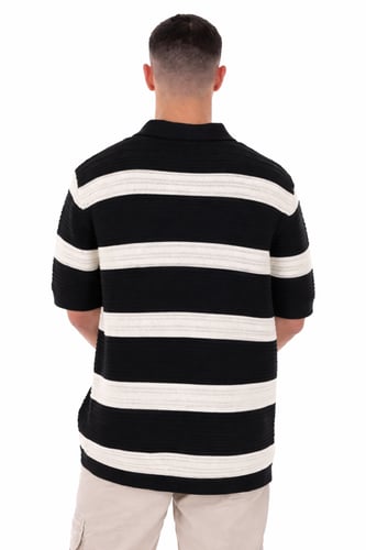 تيشيرت بولو كاجوال أنيق - اسود