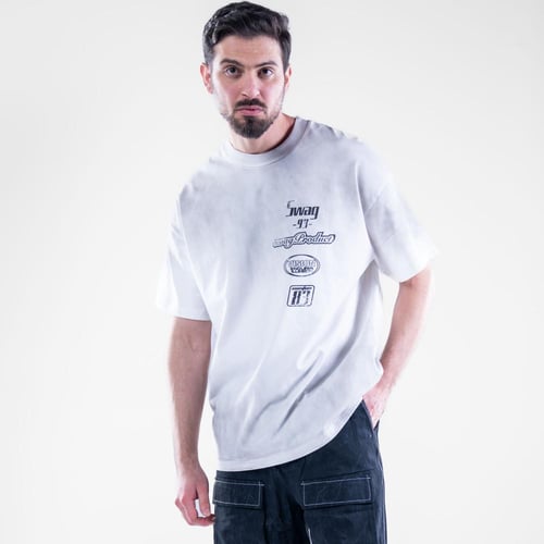 تيشيرت شبابي بألوان صيفية - ابيض