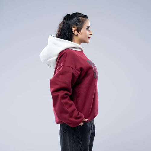 هودي أوفرسايز طباعة أمامية "Passion Everyday" وكاب...