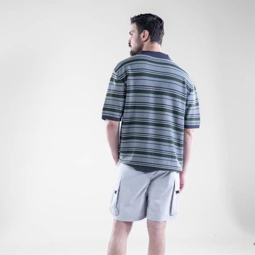 تيشيرت بولو كلاسيك مخطط بألوان مميزة واكمام قصيرة...