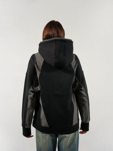 هودي دبل كاب بالوان جانبيه مميزه - اسود