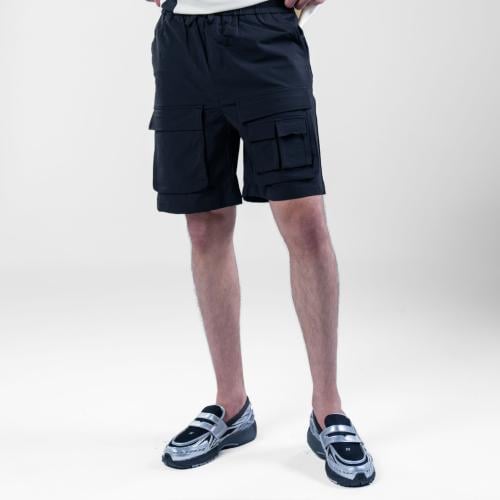 شورت كارجو خامة باراشوت من ماركة سواج - اسود