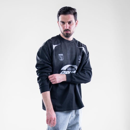 تيشيرت كم طويل مغسول بطباعات اماميه وخلفيه مميزه -...