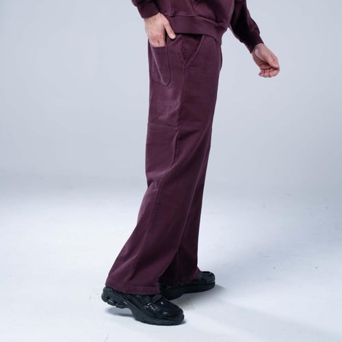 بنطلون واسع أوفرسايز بخصر مطاطي وقصة مستقيمة - عنا...