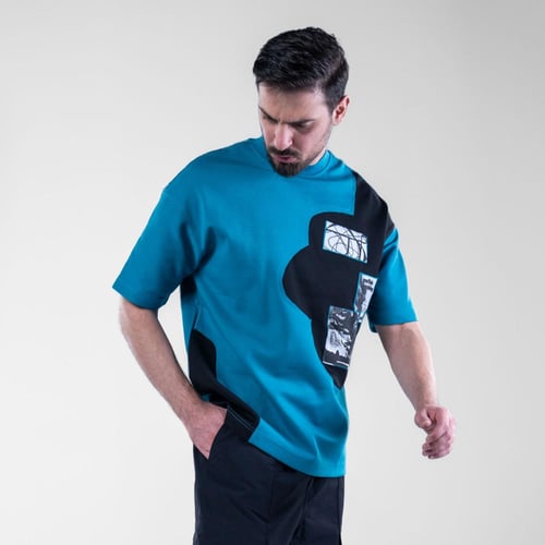 تيشيرت اوفر سايز خامه طبيه بطبعه امامية،أكمام قصير...