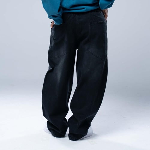 بنطلون واسع فضفاض أوفرسايز برباط خصر وستايل عصري م...