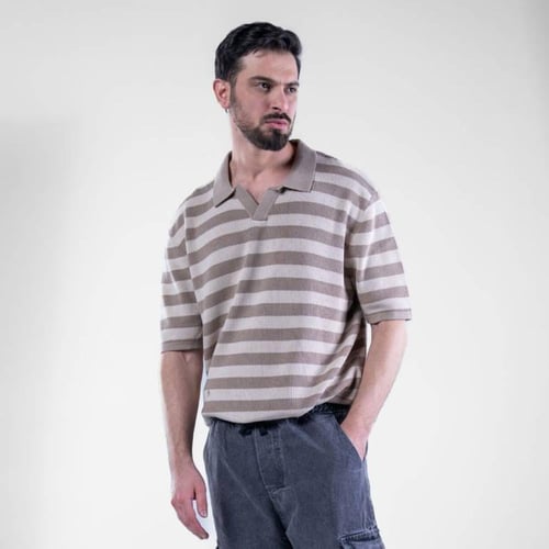 تيشيرت بولو كلاسك بخطوط عرضيه و أكمام قصيرة متعدد...