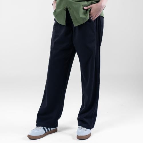 بنطلون ترنج سادة بتصميم مريح وجيوب جانبيه بخصر مطا...