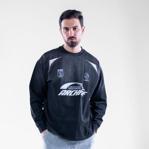 تيشيرت كم طويل مغسول بطباعات اماميه وخلفيه مميزه -...