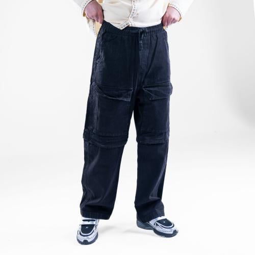 بنطلون جينز كارجوا اوفرسايز اثنين في واحد شورت وبن...