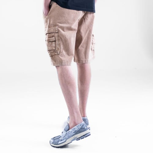 شورت كارجو جينز بجيوب كبيرة - بيج