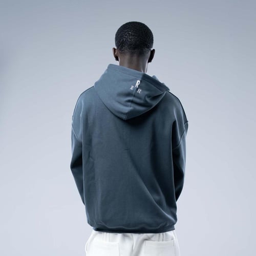 هودي واسع بكاب بسحاب وتطريز مزخرف على الأكمام - كح...