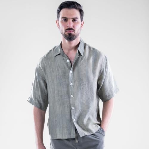 قميص صيفي بوليستر قصة كورية - زيتي