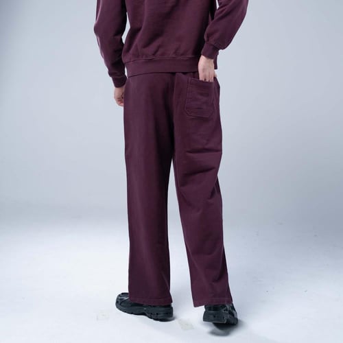 بنطلون واسع أوفرسايز بخصر مطاطي وقصة مستقيمة - عنا...