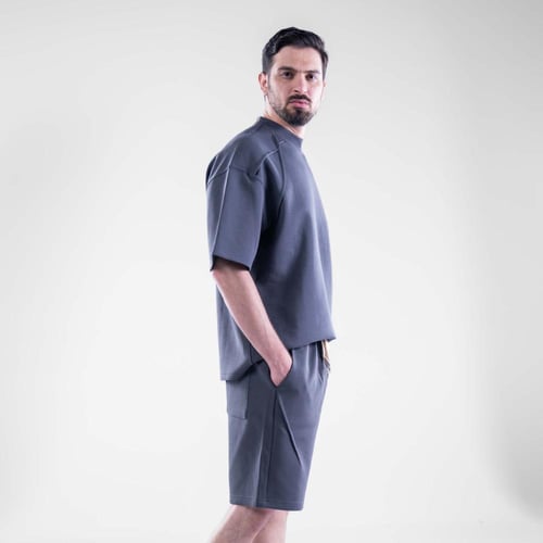 طقم شورت وتيشرت أوفرسايز بألوان مميزة عملى كاجوال...