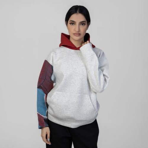 هودي انمي تطريز كم كامل سبايدر مان بكاب أحمر - رما...