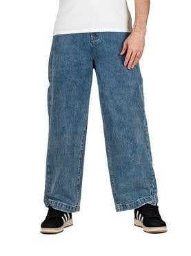 بنطلون جينز أوفرسايز بقصة مستقيمة وخياطة جانبية –...