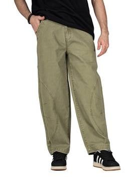 بنطلون دنيم أوفرسايز بخياطة منحنية وقصة مريحة – زي...